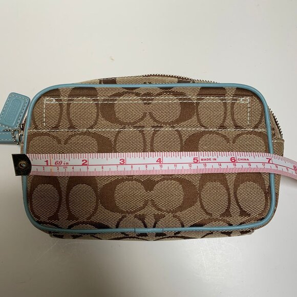 Rare Vintage Coach Blue Suede and Logo Fabric Belt bag - Picture 11 of 12